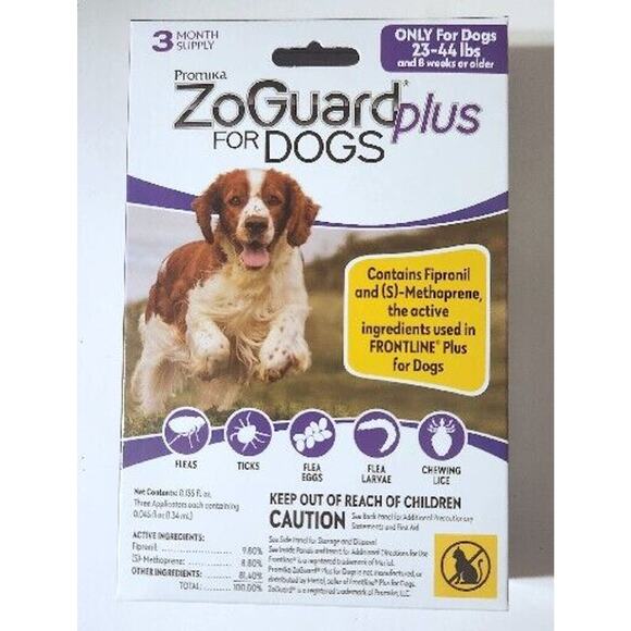 FRONTLINE Other - ZoGuard Plus Flea & Tick Drops for Medium Dogs 23-44 lbs 3 MO Supply